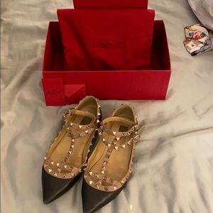 Valentino Rockstud Cage Flats